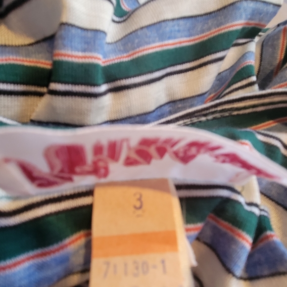 VINTAGE 1970'S Kay Windsor SZ3 STRIPPED BUTTON FRONT SHIRT - Picture 9 of 12